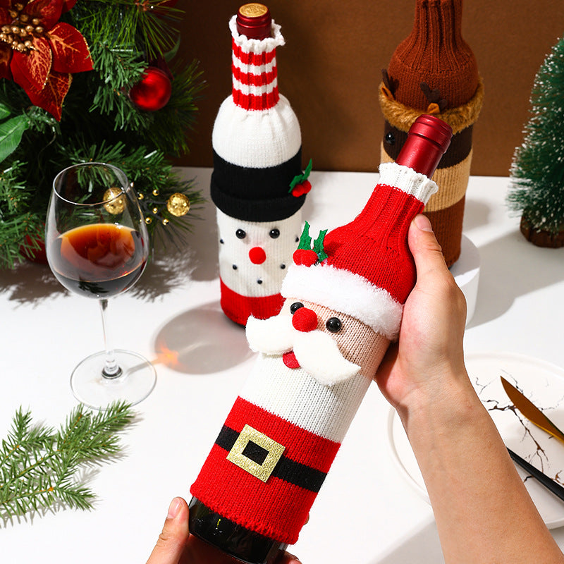 Christmas Decorative Bottle Sleeve Knitted - AA Trading