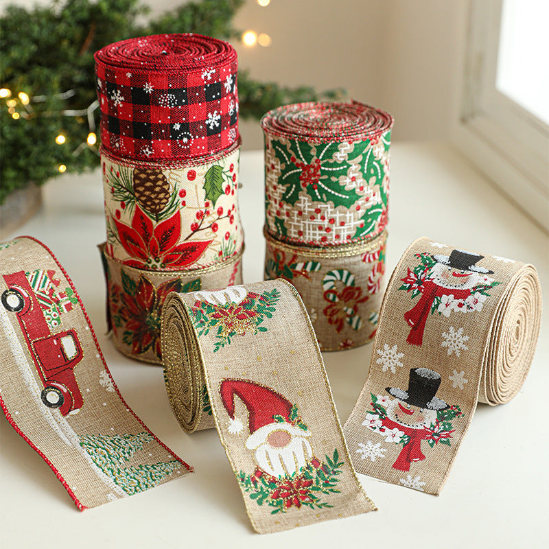 Burlap Christmas Ribbon - AA Trading