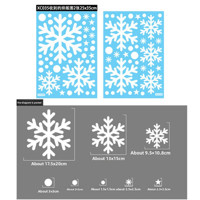 Christmas Decoration Snowflake Stickers - AA Trading