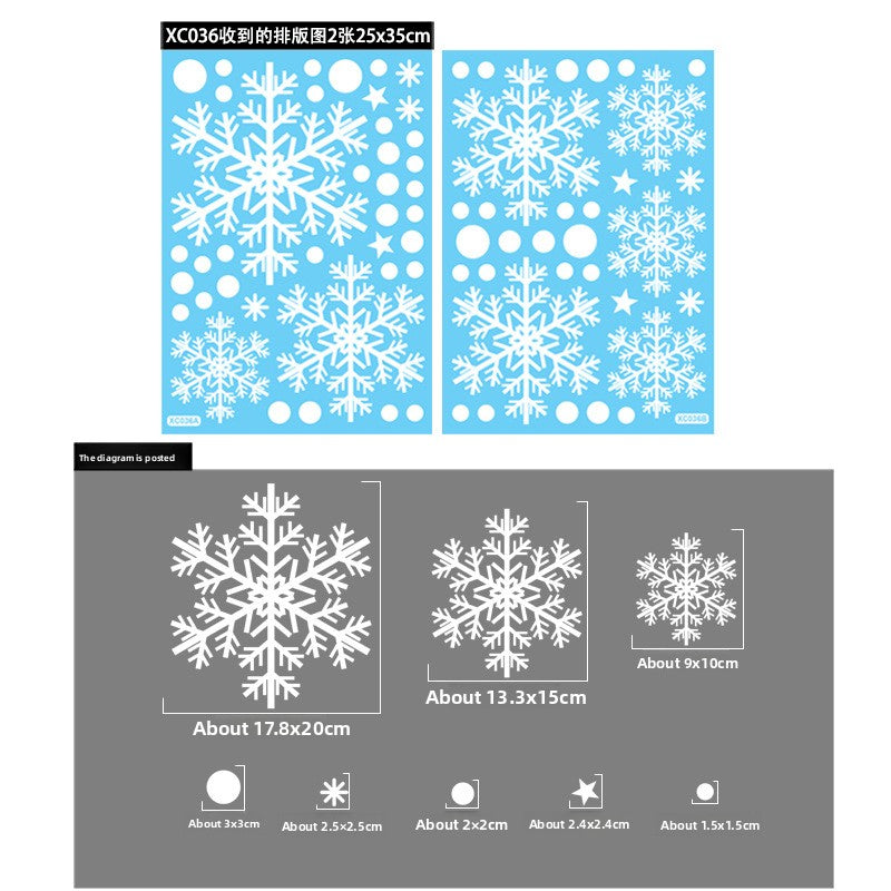 Christmas Decoration Snowflake Stickers - AA Trading