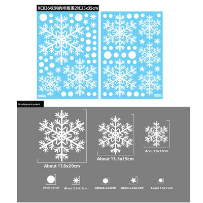 Christmas Decoration Snowflake Stickers - AA Trading