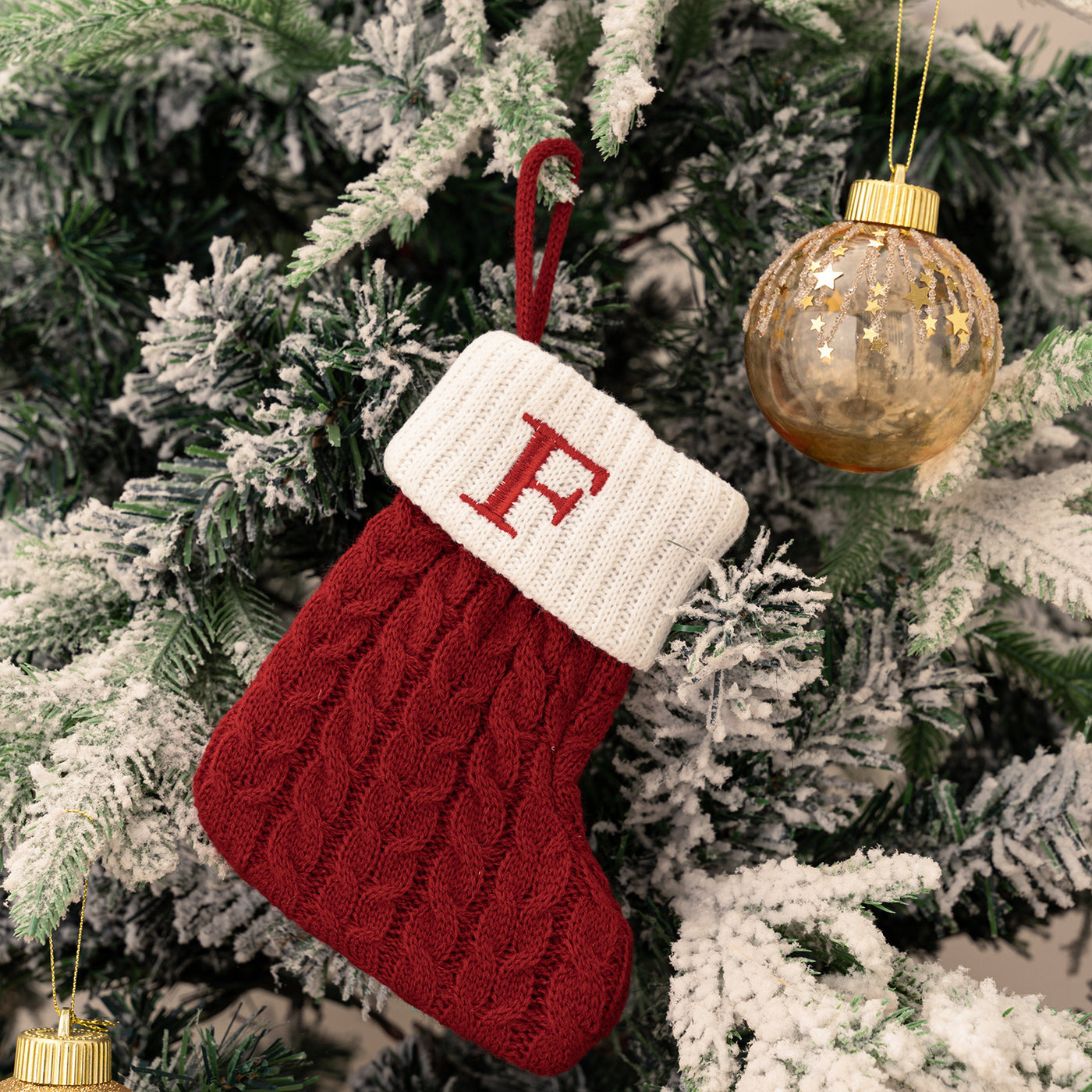 Letter Christmas Stocking Creative Hanging Ornament - AA Trading