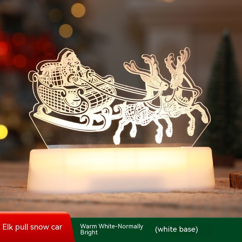 Christmas Decoration 3D Lamp Acrylic LED Night Lights New Year Valentines Day Christmas Kids Gift Christmas Ornaments - AA Trading
