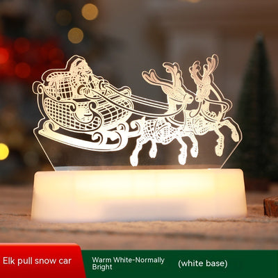 Christmas Decoration 3D Lamp Acrylic LED Night Lights New Year Valentines Day Christmas Kids Gift Christmas Ornaments - AA Trading