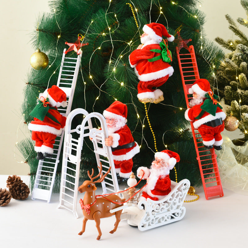 Christmas Decoration Electric Ladder Santa - AA Trading