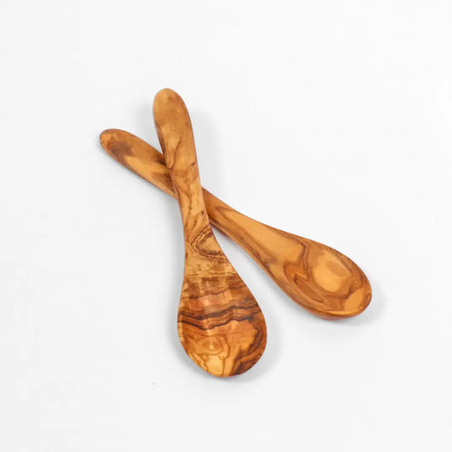 Mini Olive Wood Spoons – Handmade Spice Spoon