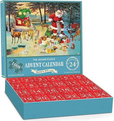 New 24 Boxes Christmas Advent Calendar Puzzle - AA Trading