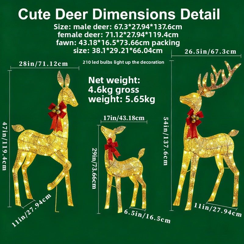 LED deer ornament - AA Trading