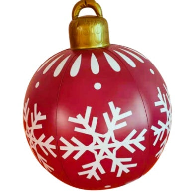 Christmas Ornament Ball Outdoor Pvc 60CM Inflatable Decorated Ball PVC Giant Big Large Balls Xmas Tree Decorations Toy Ball - AA Trading