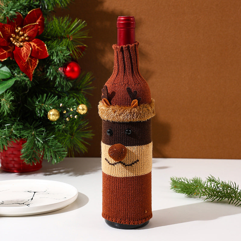 Christmas Decorative Bottle Sleeve Knitted - AA Trading