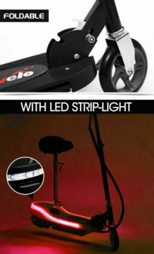 Monvelo Folding Electric Scooter LED Portable Commuter Adults Kids