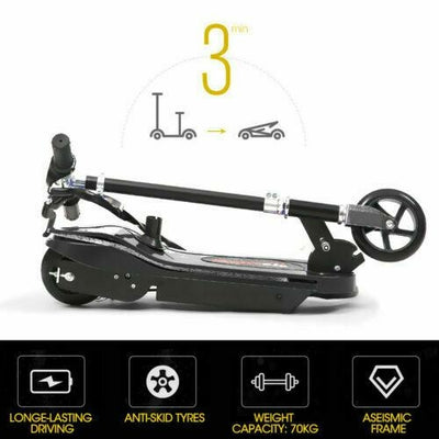 Monvelo Folding Electric Scooter LED Portable Commuter Adults Kids