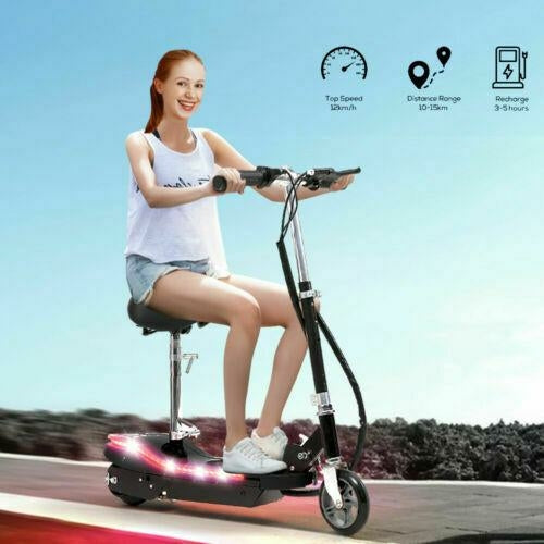 Monvelo Folding Electric Scooter LED Portable Commuter Adults Kids