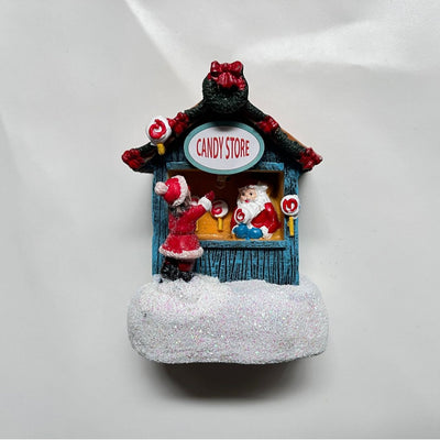 Christmas Resin Mini House Santa Shop Ornament - AA Trading