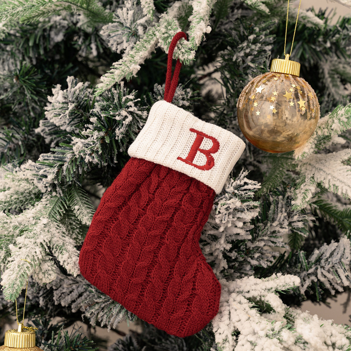 Letter Christmas Stocking Creative Hanging Ornament - AA Trading