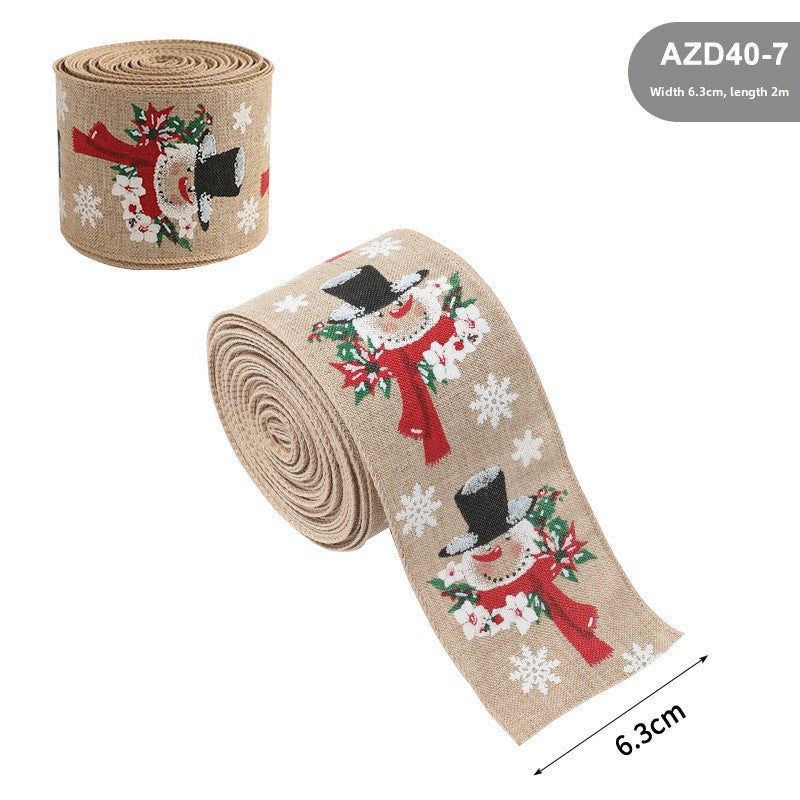 Burlap Christmas Ribbon - AA Trading