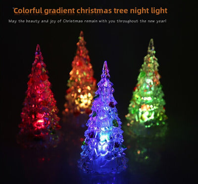 LED Acrylic Colorful Christmas Tree Night Light - AA Trading