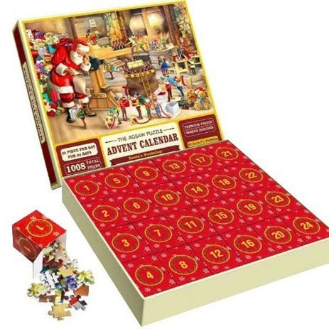 New 24 Boxes Christmas Advent Calendar Puzzle - AA Trading
