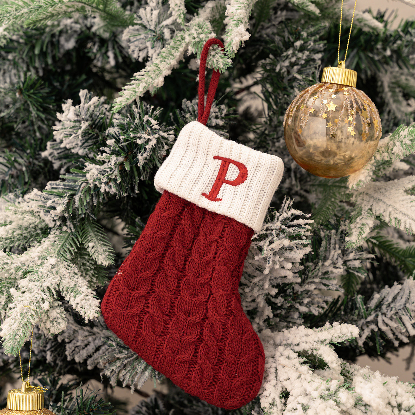 Letter Christmas Stocking Creative Hanging Ornament - AA Trading