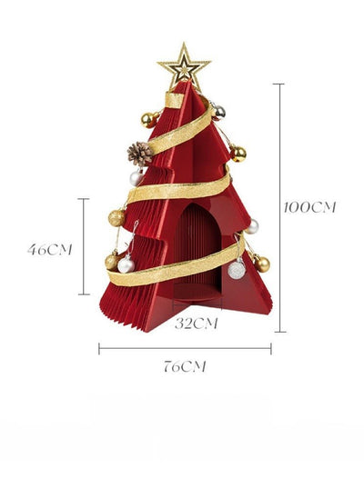 Honeycomb Foldable Accordion Christmas Tree - Christmas Decor for Neutral Nordic Home - AA Trading