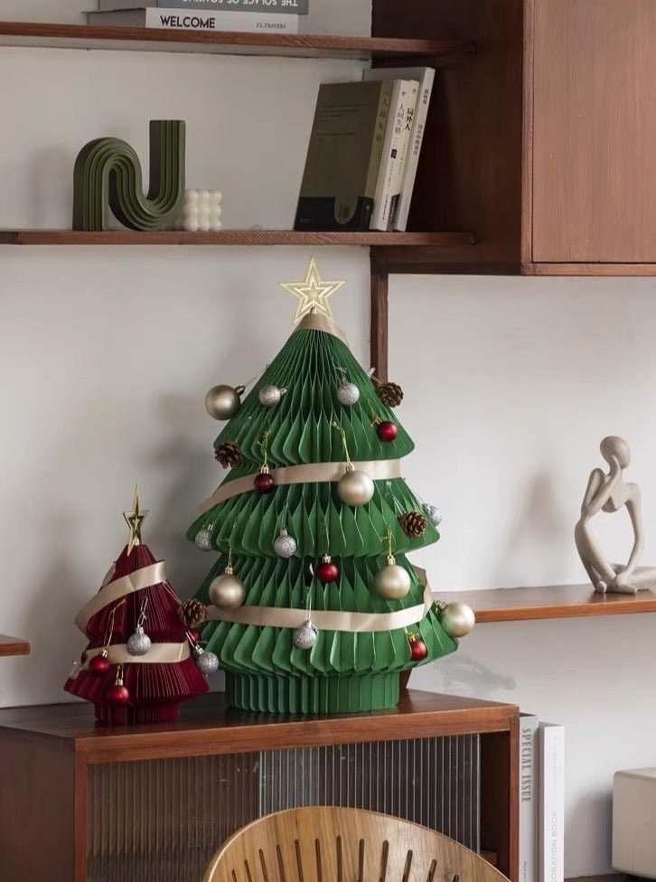 Honeycomb Foldable Accordion Christmas Tree - Christmas Decor for Neutral Nordic Home - AA Trading