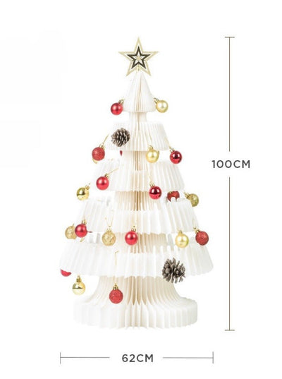 Honeycomb Foldable Accordion Christmas Tree - Christmas Decor for Neutral Nordic Home - AA Trading