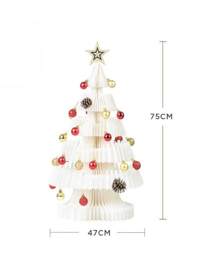 Honeycomb Foldable Accordion Christmas Tree - Christmas Decor for Neutral Nordic Home - AA Trading