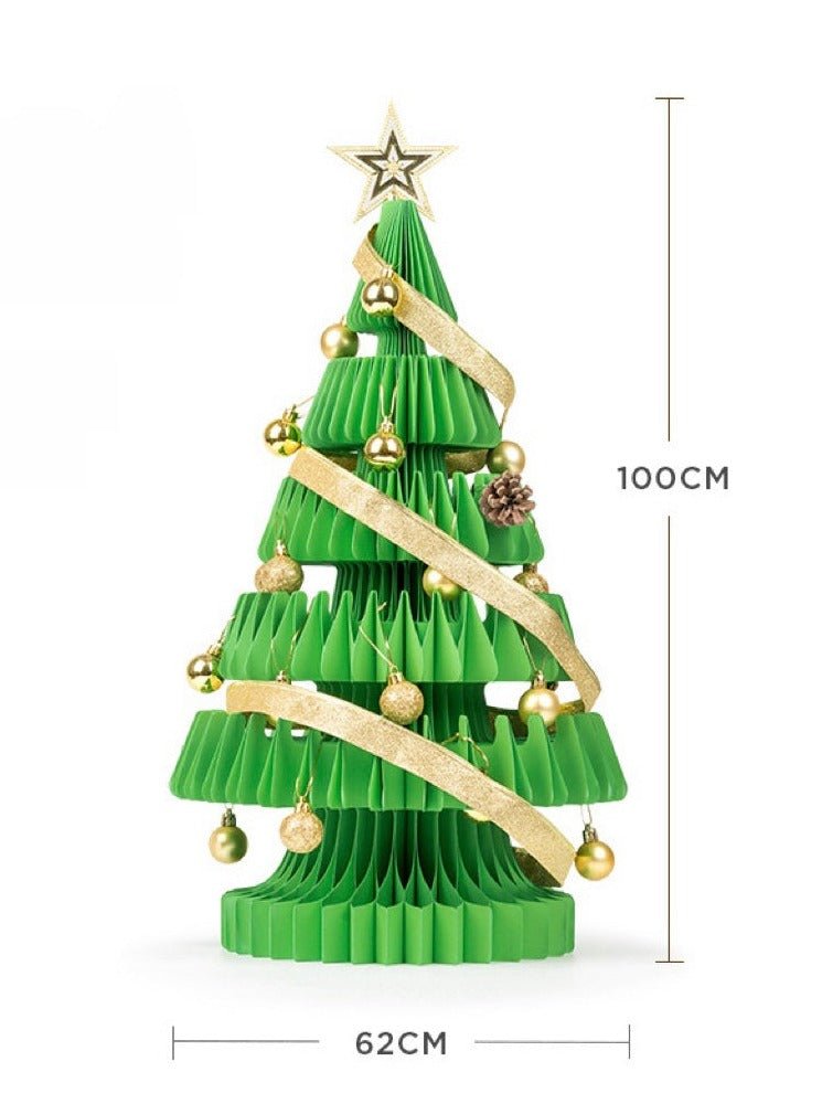 Honeycomb Foldable Accordion Christmas Tree - Christmas Decor for Neutral Nordic Home - AA Trading