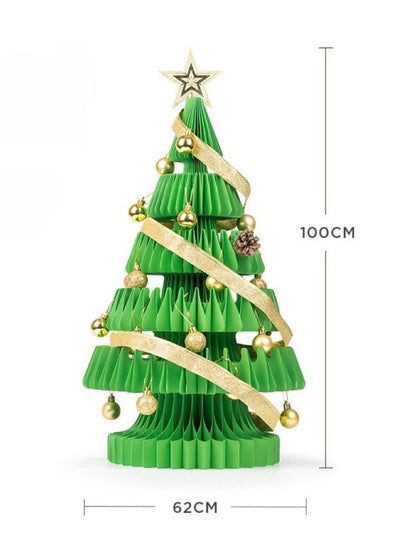 Honeycomb Foldable Accordion Christmas Tree - Christmas Decor for Neutral Nordic Home - AA Trading
