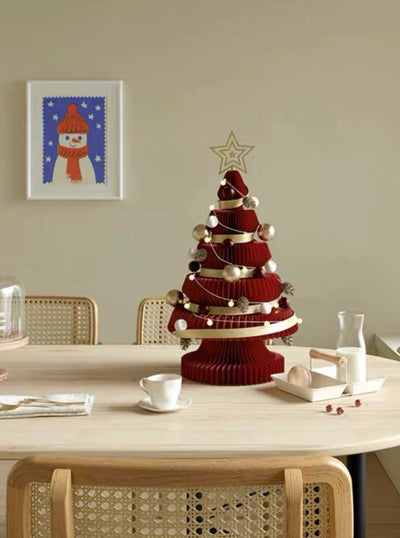 Honeycomb Foldable Accordion Christmas Tree - Christmas Decor for Neutral Nordic Home - AA Trading