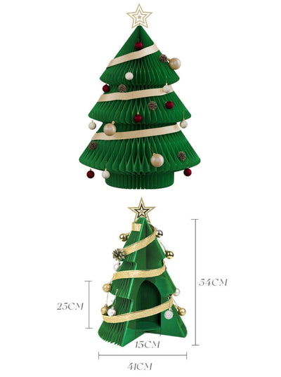 Honeycomb Foldable Accordion Christmas Tree - Christmas Decor for Neutral Nordic Home - AA Trading
