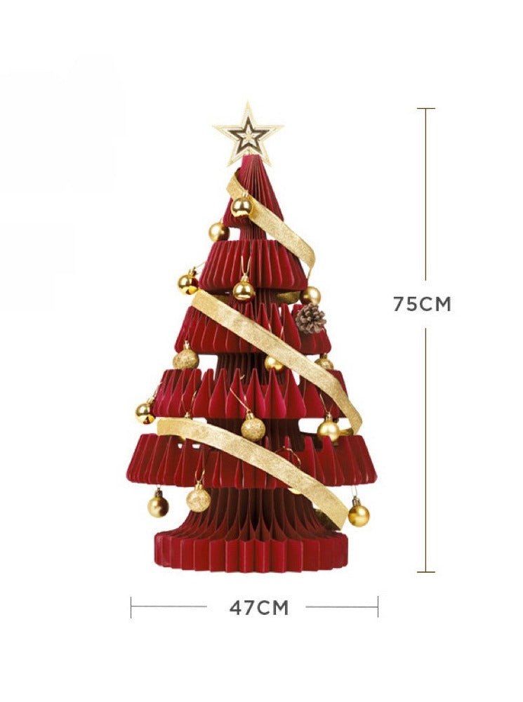 Honeycomb Foldable Accordion Christmas Tree - Christmas Decor for Neutral Nordic Home - AA Trading