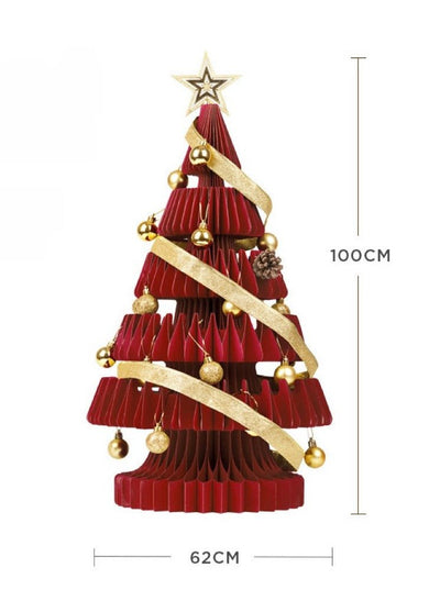 Honeycomb Foldable Accordion Christmas Tree - Christmas Decor for Neutral Nordic Home - AA Trading